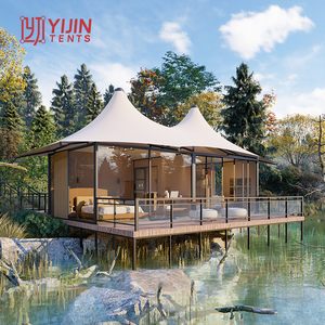 เต็นท์แกลมปิ้งเหล็กคุณภาพสูง ขนาด 4x8 เมตร แข็งแรงทนทาน พร้อมเตาไม้ - Product Image 4