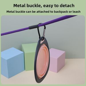 קערת אוכל ומים ניידת מתקפלת לכלבים וחתולים - כלי אוכל ומים מתקפל לנסיעות, טיולים, קמפינג ונסיעות - Product Image 4