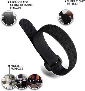 Correa de Nylon Elástica Ajustable de Fábrica, Autoadhesiva, Reutilizable, con Hebilla de Plástico para Ropa, Zapatos y Bolsos - Product Image 2