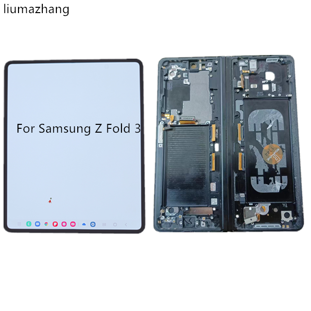 AMOLED for Samsung Z Fold 3 Mobile Phone Touch Screen Digitizer Assembly Z Fold3 5G SM-F926U LCD Display Replacement With Dots