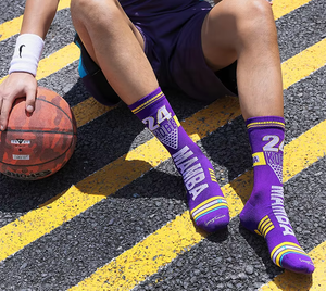 Chaussettes de basket-ball à mi-mollet pour hommes Elite pour Kobe Star Tricoté Crew Towel Bottom Body Logo pour le printemps - Product Image 4