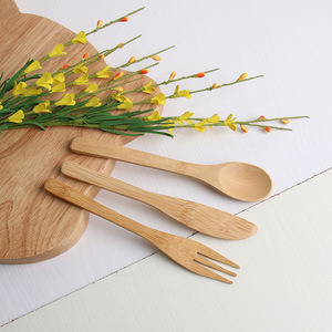 Cubiertos reutilizables de bambú para acampada al aire libre, paquete de almuerzo escolar, <span class=keywords><strong>Pinnic</strong></span>, 2019 - Product Image 2