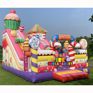 Alquiler de Centro de Juegos Inflable Portátil Personalizado para Eventos, Tobogán Inflable para Bodas y Fiestas de 7x5.5m con Capacidad para 10 Personas - Product Image 1