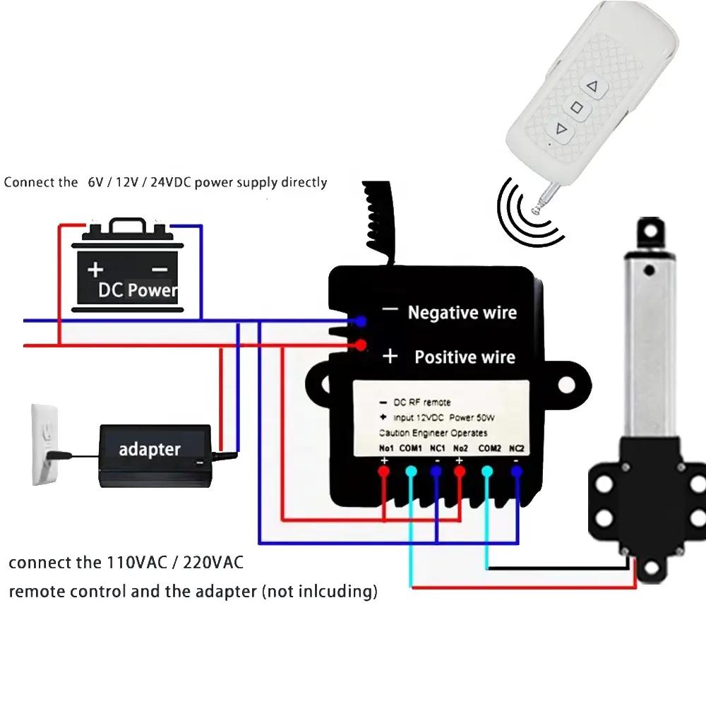 Aangepaste 12VCD Micro Lineaire Actuator 50Mm Slag Mini Elektrische Lineaire Actuator Met Montagebeugels Voor Automaat