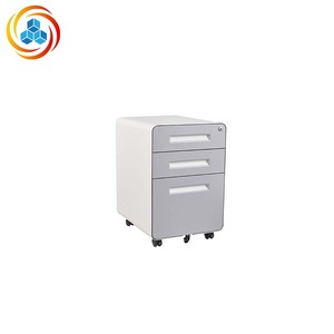 Meuble de classement métallique mobile à 3 tiroirs avec serrure à clé, design moderne, assemblage démontable, meuble de bureau sur roulettes pour usage domestique/bureau - Product Image 5
