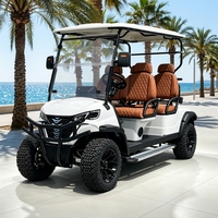 Voiturette de golf de luxe 4 places 72V certifiée DOT avec configuration de couleur de carrosserie personnalisable et espace de coffre arrière personnalisable