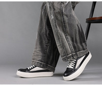 Baskets décontractées pour hommes grandes tailles à coupe large, à lacets, semelle extérieure en caoutchouc, tendances 2026, pour la marche urbaine et le quotidien, OEM ODM pris en charge