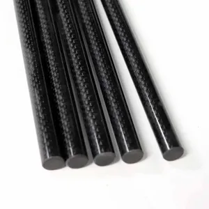 Produit d'usine de modèle carré de tige de fibre de carbone solide personnalisé de puissance poly rentable - Product Image 1
