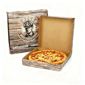 กล่องพิซซ่ากระดาษลูกฟูก E-F ขนาด 12 14 16 นิ้ว เป็นมิตรกับสิ่งแวดล้อม พร้อมพิมพ์โลโก้ตามสั่ง แบบพิมพ์ด้านเดียวหรือสองด้าน - Product Image 3