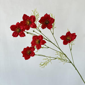 Fleur artificielle en spray <span class=keywords><strong>Cosmos</strong></span> en polyester vert thé, 75 cm, conçue sur mesure, populaire pour la remise des diplômes, Halloween, la fête des mères - Product Image 4