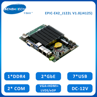 Carte mère industrielle Celeron J4125 EPIC-E42_J122L avec processeur DDR4 SOC 7 USB carte mère à fente SIM LVDS VGA HD