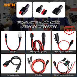 ANEN AC FR PVC Cover Flame Retardant Sleeve <span class=keywords><strong>pour</strong></span> ANDERSON Style Power Pole Connector Housing 15/30/45 Amp Connectors Accessories - Product Image 2