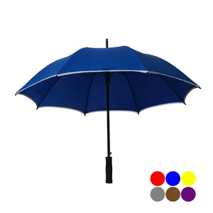 2022 hot sell golf umbrella with logo fibreglass straight golf umbrella extra size semi automatic