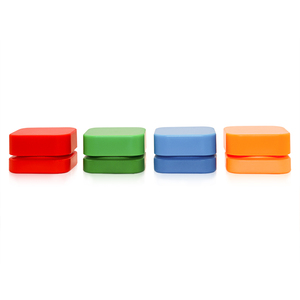 Contenedor de concentrado de vidrio UV negro resistente a los niños, estilo <span class=keywords><strong>Qube</strong></span> cuadrado, 5ml, 7ml, 9ml, tarro de cubo de vidrio con caja y tapas negras - Product Image 3