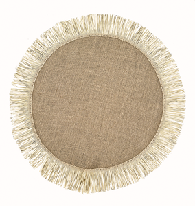 Manteles Individuales de Yute Aislantes del Calor, con Borde de Fibra de Papel, Elegantes Manteles para Mesa de Restaurante, para Comida Caliente - Product Image 1