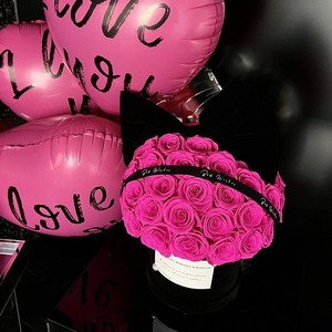 2024 fournitures florales décor d'événement boîtes Saint-Valentin violet rose <span class=keywords><strong>éternelle</strong></span> fleur préservée Eterna - Product Image 1