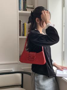 Bolso de Mano de Moda con Diseño de Lazo, Primavera 2025, Bolso de Hombro de Cuero PU Suave de Alta Calidad para Mujer - Product Image 4