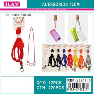 Accesorios Ilan, Cordón de 47 cm con Gancho para Sujetar Teléfono, Botella o Bolsa - Product Image 1