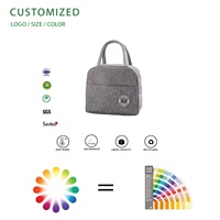 Sacs isothermes Oxford avec poche pour vaisselle, boîte à lunch isolée en aluminium, boîte isotherme pour enfants