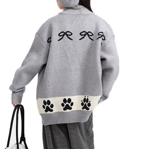 Cárdigan de Punto con Cuello Alto para Niñas, Estilo 2026, Suéter Abierto Grueso y Elegante para Niñas - Product Image 6