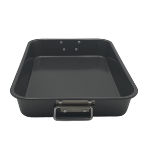 ถาดย่างเหล็กกล้าคาร์บอนคุณภาพสูง ขนาด 15 x 10 นิ้ว รูปทรงสี่เหลี่ยมผืนผ้า พร้อมหูจับแบบพับได้ สำหรับเครื่องครัวในบ้าน - Product Image 5