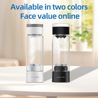 Bouteille d'eau hydrogénée intelligente et portable en plastique, 2000ppb, 450ML, 528Hz, alimentée par USB, pour usage extérieur, camping-car, domestique, voiture, accepte les commandes OEM