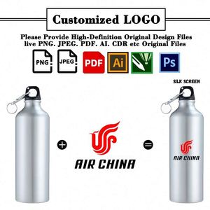 Bouteille d'eau en aluminium pour le sport en plein air avec logo imprimé, pour la promotion, les activités d'entreprise, les cadeaux d'affaires, cadeaux promotionnels personnalisés - Product Image 4