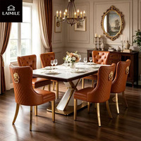 Chaise de salle à manger capitonnée en diamant avec pieds en métal doré et garniture cloutée, dossier haut, chaise d'appoint rembourrée pour la maison, la cuisine, le restaurant, les banquets