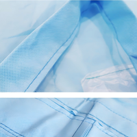 Sac de transport funéraire bleu non tissé jetable pour crématorium, sac de transport d'urgence pour corps avec sangles de fermeture sécurisées