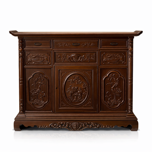 Armoire de prière en bois Singdora à un niveau - Mai Truc One-Tier, armoire de prière en bois sculptée à la main - Product Image 4