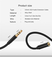 Câble AUX 3.5mm câble d'extension Audio prise 1.5m/3m/5m/10m/15m/20m mâle à femelle câble casque pour voiture écouteur haut-parleur