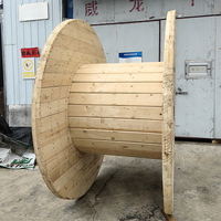 Bobines de fil vides industrielles professionnelles robustes de qualité export, grande capacité, tambours à câbles en bois durables