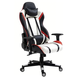 Chaise <span class=keywords><strong>de</strong></span> <span class=keywords><strong>jeu</strong></span> ergonomique AJUNION pour ordinateur, pivotante, inclinable, avec appui-tête et réglage <span class=keywords><strong>de</strong></span> la hauteur du siège et <span class=keywords><strong>de</strong></span> la soutien lombaire - Product Image 1