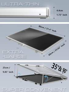 Grande vitrine d'exposition pour cartes argentées, cadre d'affichage portable en aluminium pour cartes de collection et gradées avec serrures - Product Image 5