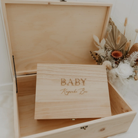 Boîte à souvenirs pour bébé pour ranger la première dent, les cheveux et les photos avec nom gravé personnalisé et détails de naissance