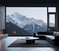 Fenêtres et cadres en verre intérieurs sur mesure en alliage d'aluminium moderne