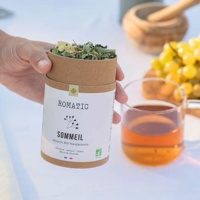 Boîte cylindrique en papier kraft brun écologique haut de gamme en gros, tube en papier, emballage, pots en papier pour thé aux fleurs