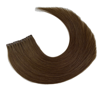Vente en Gros Soyeux Droite Blonde Vague Italienne 3 cm Bande Régulière Double Extrémité Dessinée Modèle Indien Brut Remy Extensions de Cheveux Humains