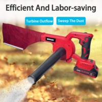 Outils de soufflage de poussière de qualité industrielle, moteur sans balais puissant, aspirateur 2-en-1, souffleur de feuilles sans fil 20V