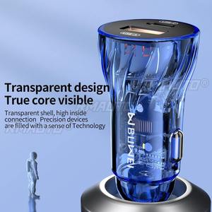 Cargador de Coche Transparente con Doble USB de 12V-24V, 30W PD + QC4.0, Carga Súper Rápida para Apple, Huawei, Xiaomi, Oppo, Vivo - Product Image 4