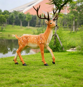 A071 Scultura Moderna di Cervo a Grandezza Naturale, Statua Animale in Resina per Fornitori di Servizi Ingegneristici - Product Image 3