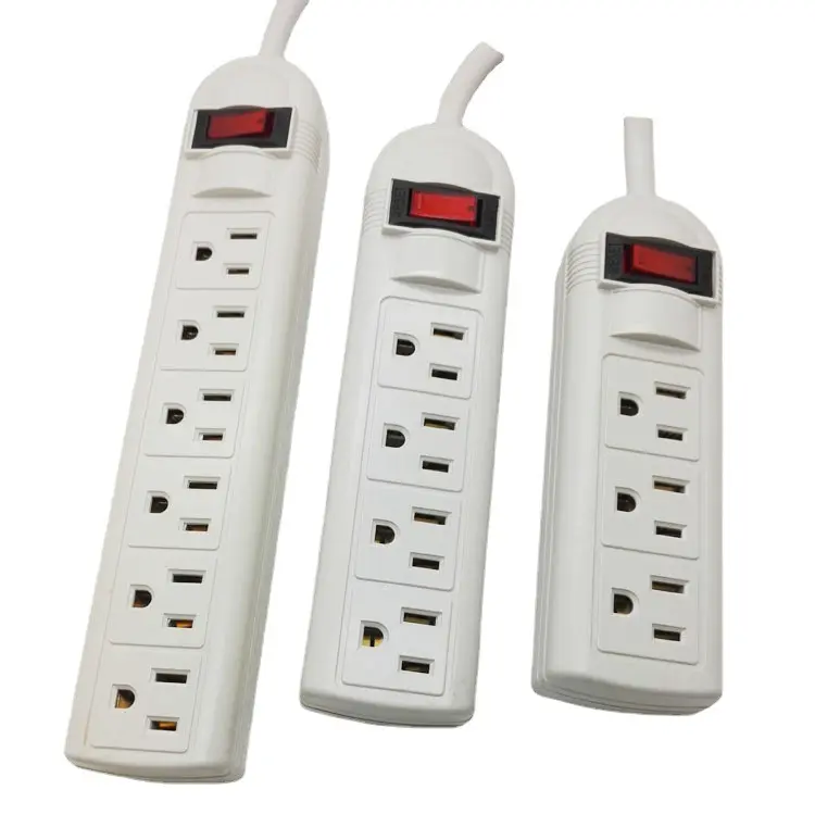 American 6AC outlet power strip surge protector Socket