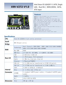 गर्म कस्टम LGA2011-V3 h81 x99 डेस्कटॉप प्लेसा पागल मदरबोर्ड lga 2011-<span class=keywords><strong>3</strong></span> दोहरी चैनल DDDdr4 अधिकतम 64gb - Product Image 3