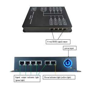 Distribuidor <span class=keywords><strong>de</strong></span> Señal DMX512 <span class=keywords><strong>de</strong></span> 8 Vías Pknight, Amplificador Aislado <span class=keywords><strong>de</strong></span> Alto Voltaje RJ45 para Iluminación <span class=keywords><strong>de</strong></span> Escenarios - Product Image 5