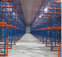 Système de rayonnage à navette radio, rayonnage de stockage robuste pour entrepôt frigorifique