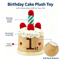 Nouvelle Arrivée : Peluche Gâteau pour Animaux de Compagnie OEM/ODM – Lapin, Chat, Coussin en Peluche, Cadeau d'Anniversaire pour Animaux