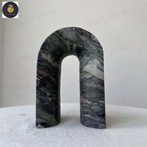 Vente en gros EV bibliothèque personnalisée table de bureau accessoires de décoration pour étude arche d'extrémité de livre nordique ensemble de serre-livres en marbre naturel - Product Image 5