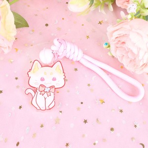 Custom Eco-Friendly Anime Plastic Crafts Keychain Equipped with Lanyard Bell & Tassels Printed Logo Gift