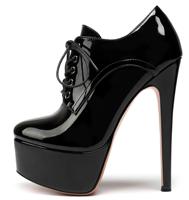 Plateformes noires à talons fins super hauts, lacées, tendance mode, antidérapantes, couleurs mélangées, pour pole dance, printemps automne