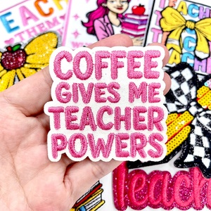 Parches Bordados de Lentejuelas con Diseño de Lápiz y Lazo para Profesores, Apliques Termoadhesivos de Chenilla para el Regreso a Clases, Regalo de Agradecimiento para Maestros - Product Image 3